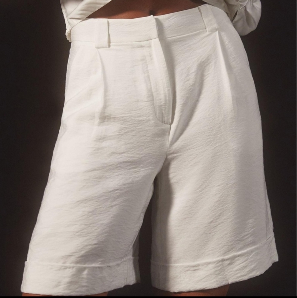 Maeve, Anthropologie Day to Night Shorts, Lined, White, Size 4, NWT